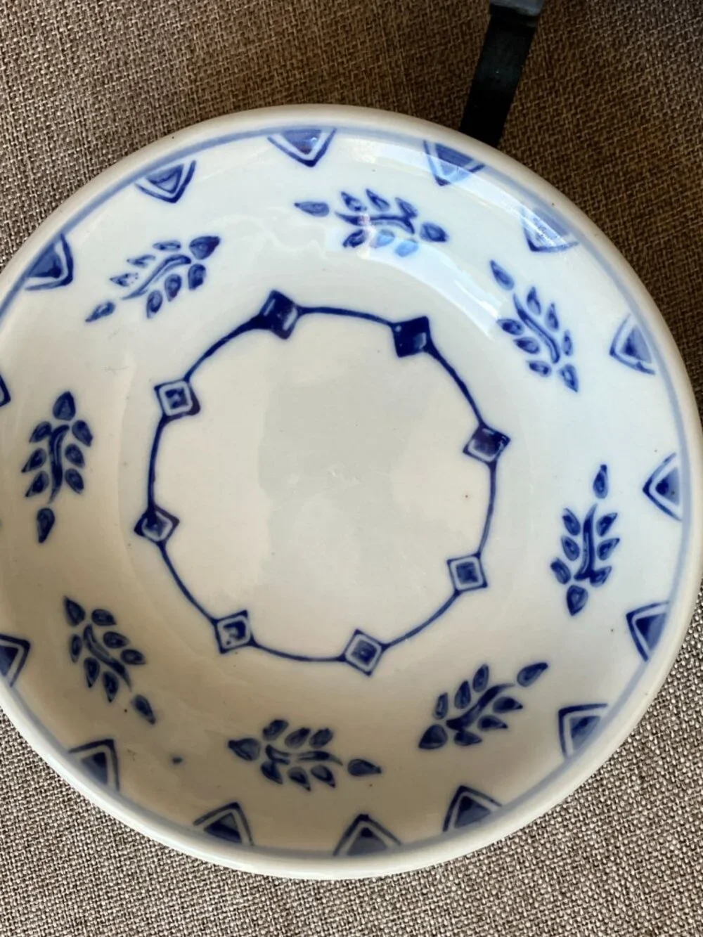 Vintage IDG Williams Sonoma Blue White Ceramic Cereal Bowls 5.75